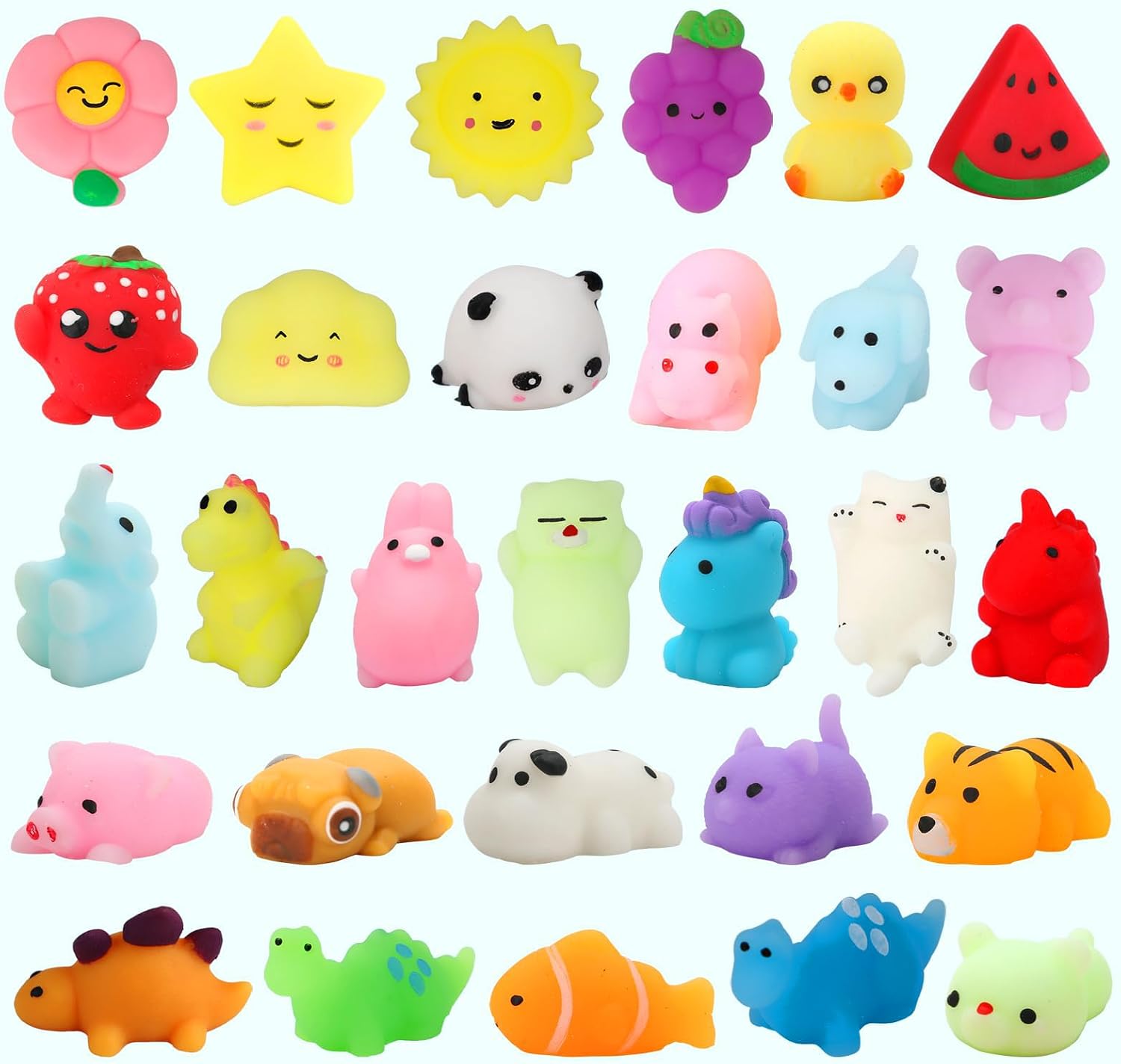 PACK 60 SQUISHIES MOCHI MANTYPLAY KAWAII SURTIDOS - 3