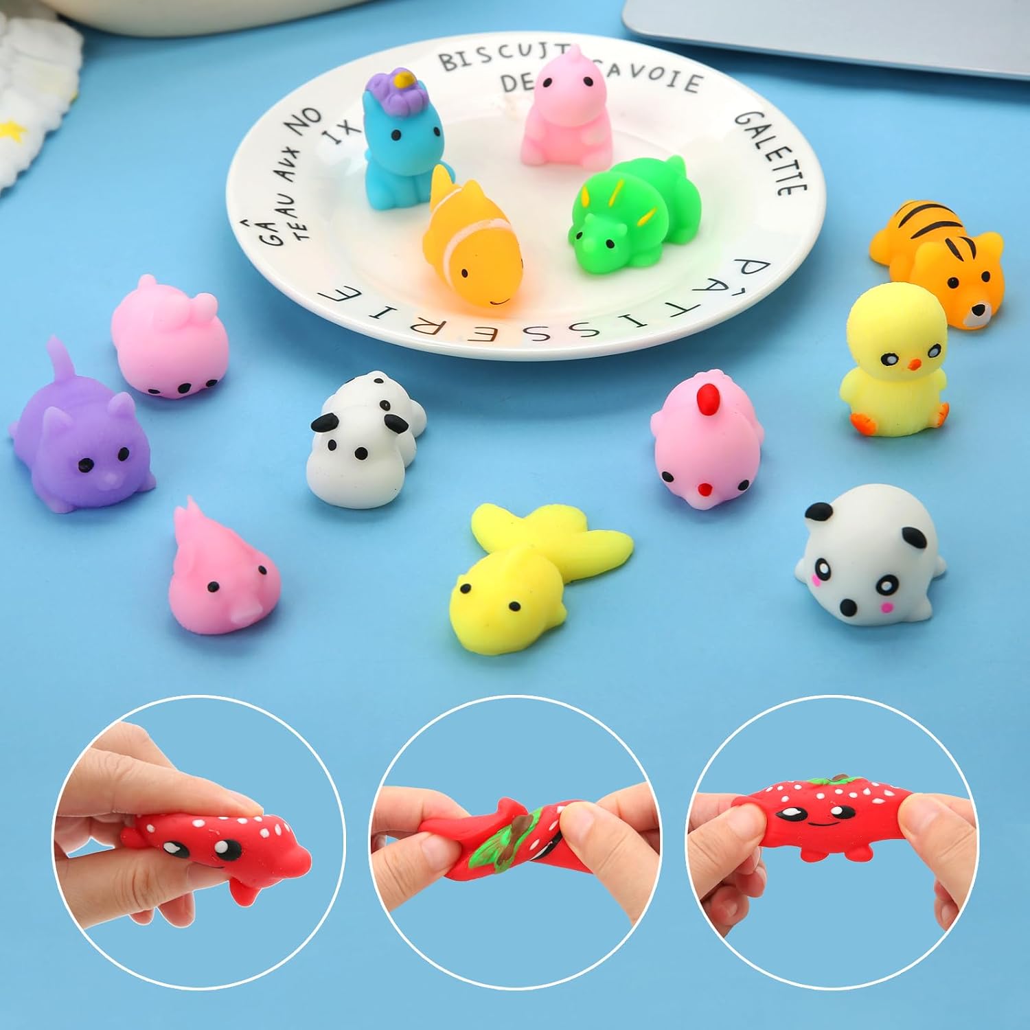 PACK 60 SQUISHIES MOCHI MANTYPLAY KAWAII SURTIDOS - 4