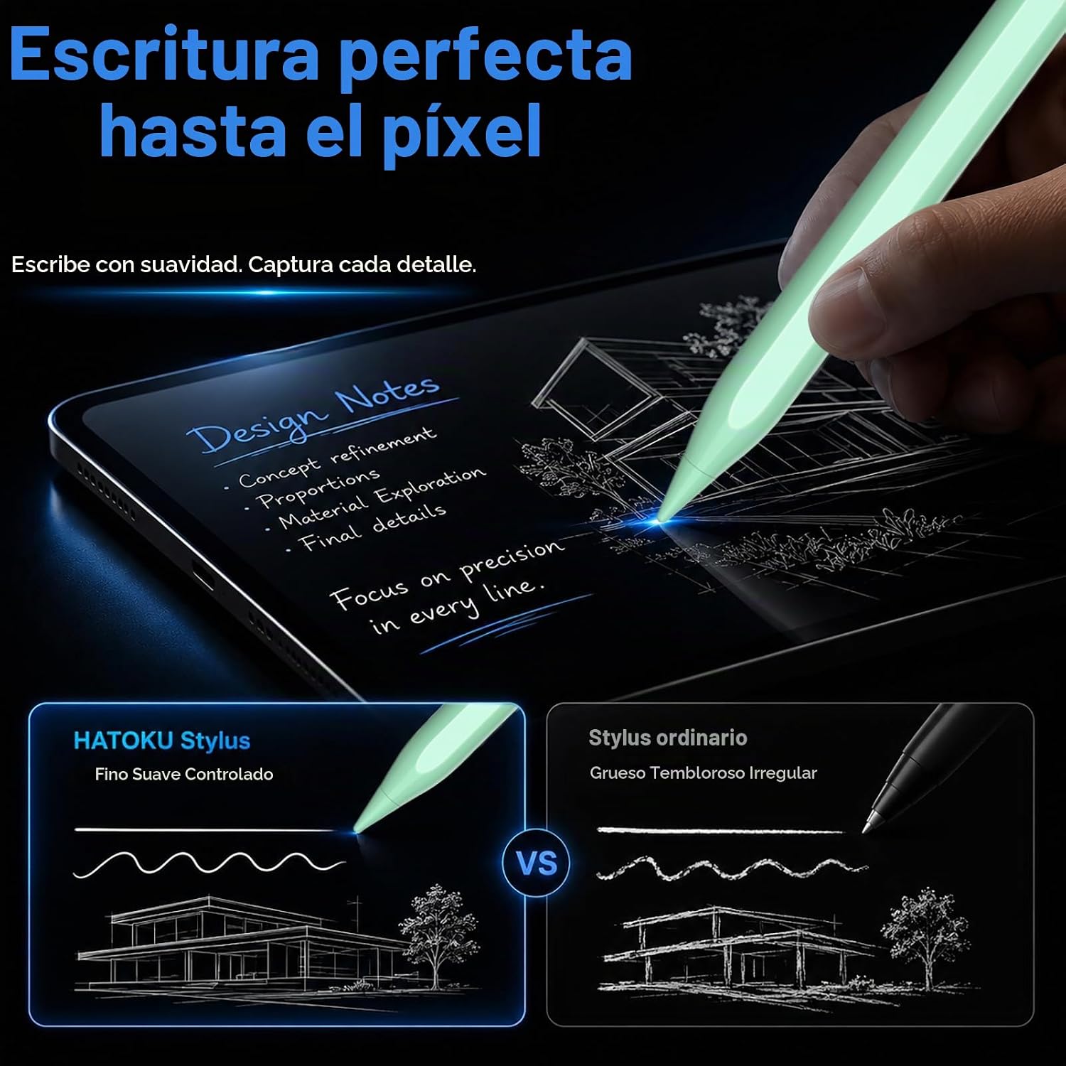 LÁPIZ STYLUS HATOKU PARA IPAD 2018-2026 VERDE - 3