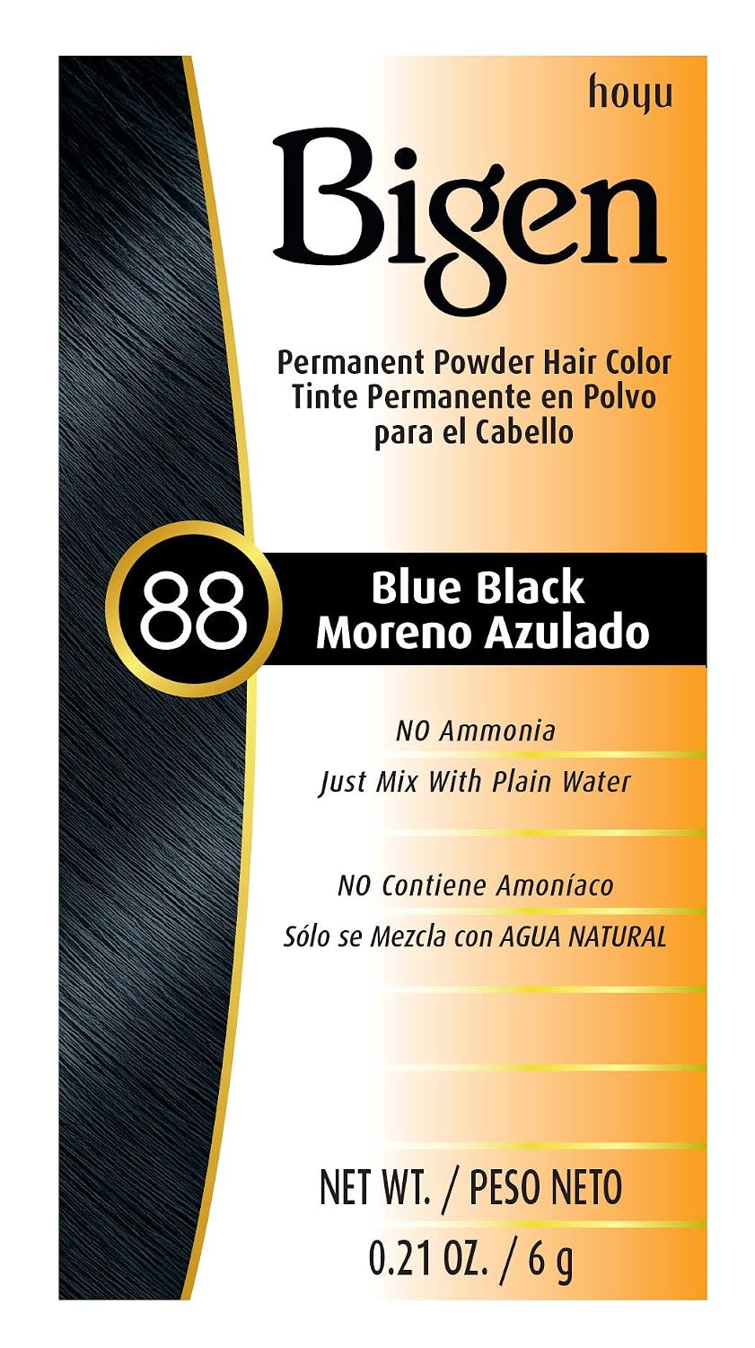 TINTURA PERMANENTE EN POLVO BIGEN #88 BLUE BLACK PACK 3 - 1