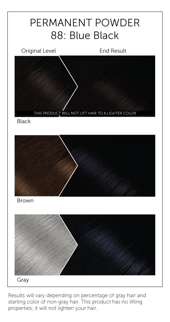 TINTURA PERMANENTE EN POLVO BIGEN #88 BLUE BLACK PACK 3 - 3