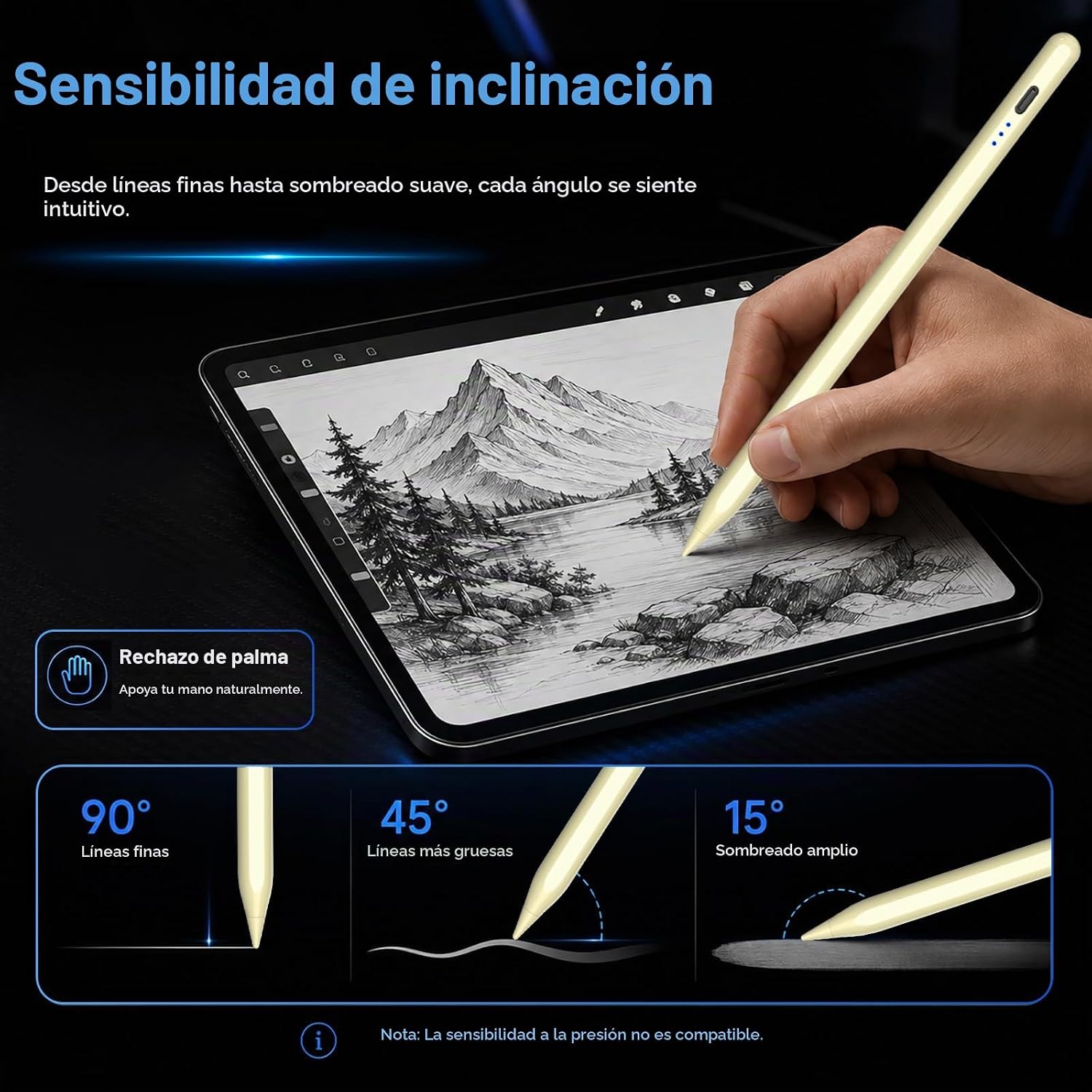 LÁPIZ STYLUS HATOKU PARA IPAD 2018-2026 AMARILLO - 5
