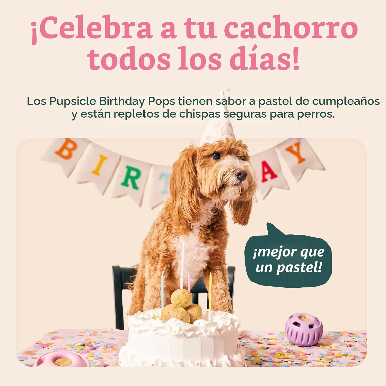 SNACK WOOF PUPSICLE BIRTHDAY REFILL POPS PARA PERROS TAMAÑO GRANDE - 2