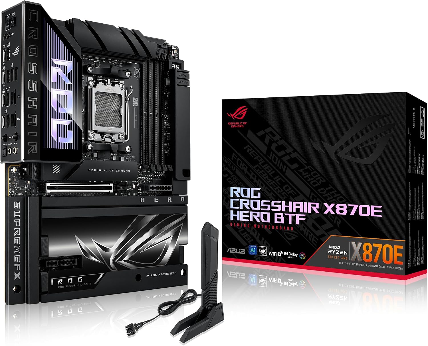 PLACA MADRE ASUS ROG CROSSHAIR X870E HERO BTF AMD ATX - 1