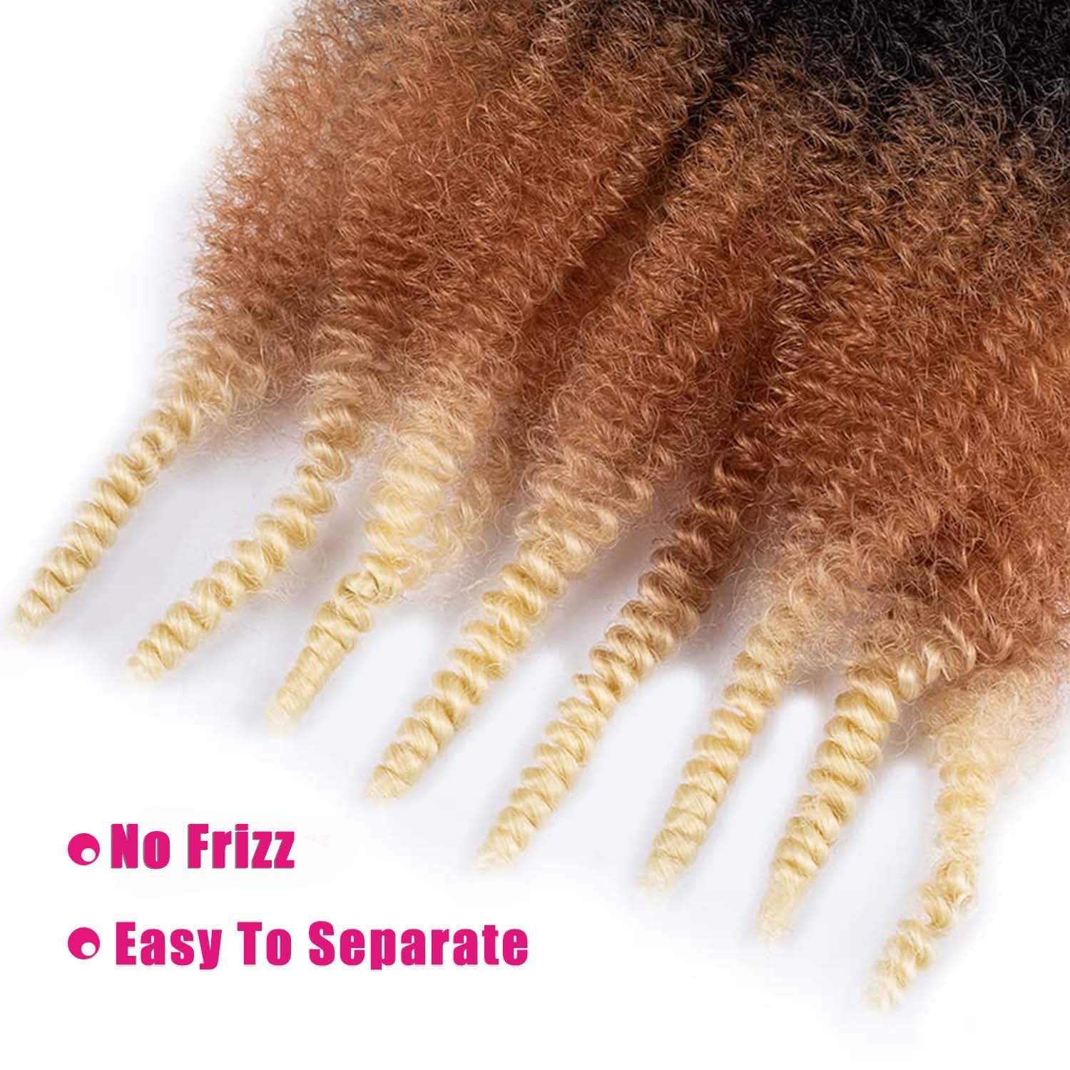 EXTENSIONES DE CABELLO AFRO TWIST HAIR 24 PULGADAS PACK DE 3 COLOR 1B/27/613 - 5