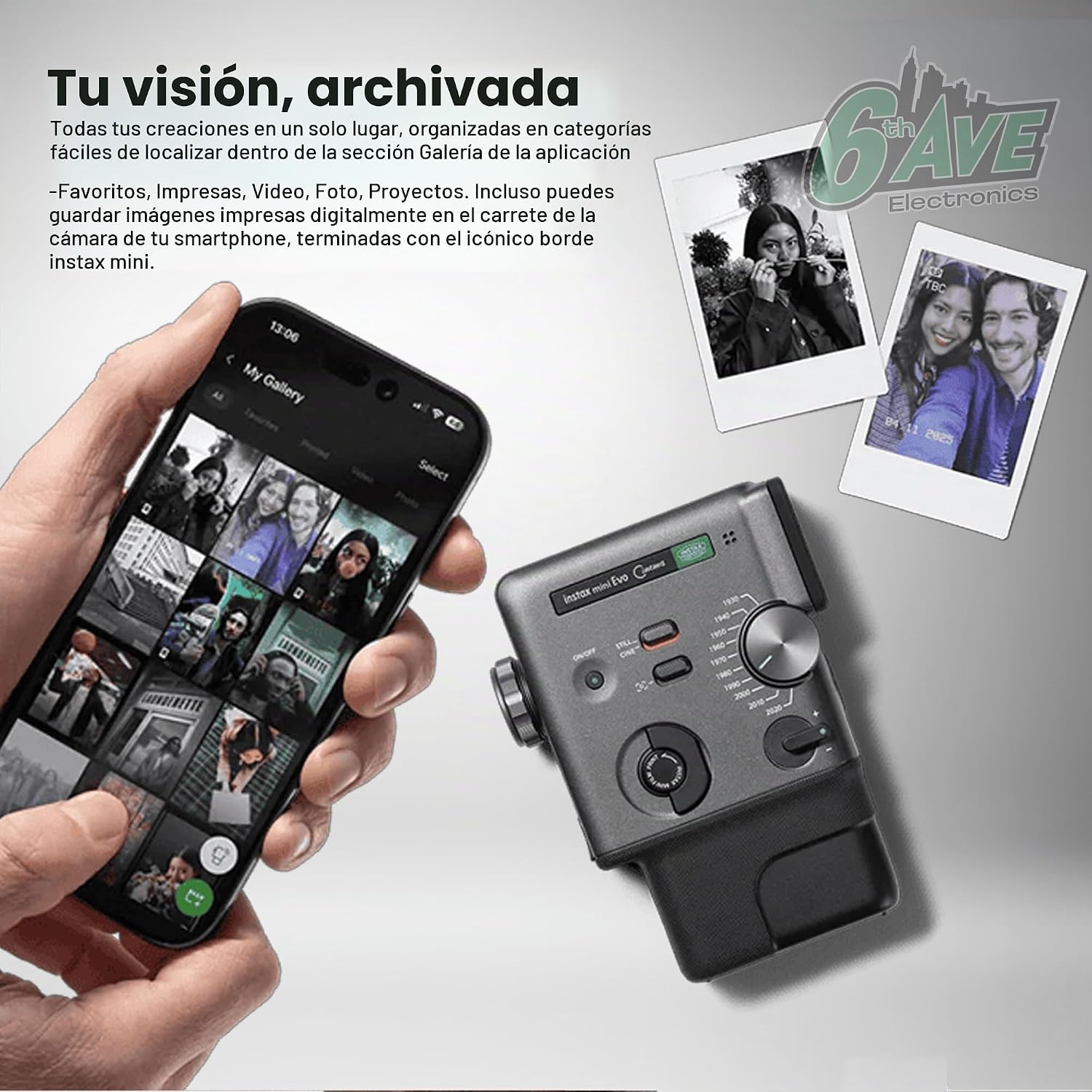 CÁMARA INSTANTÁNEA HÍBRIDA FUJIFILM INSTAX MINI EVO CINEMA CON ACCESORIOS - 5