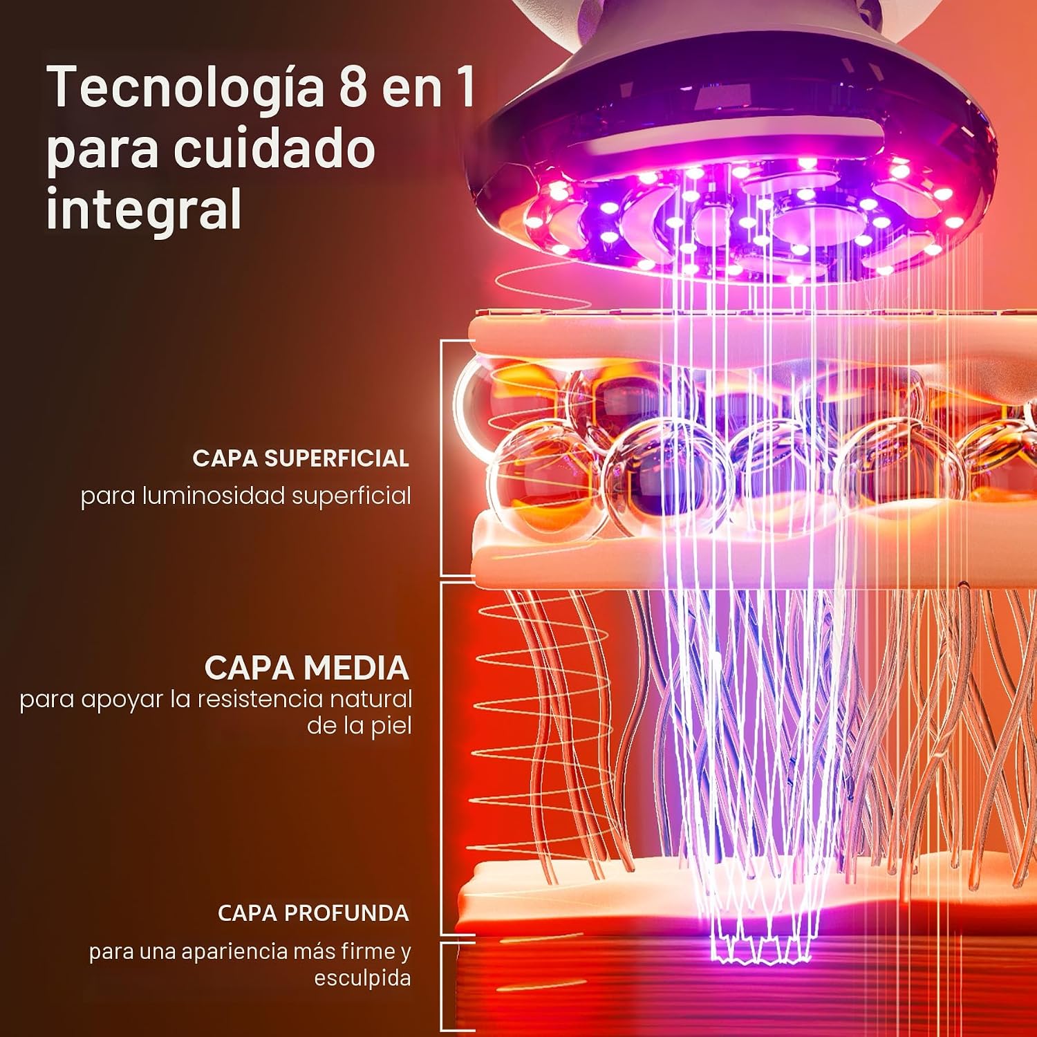 DISPOSITIVO FACIAL INIA SPHERA 8 EN 1 CON MICROCORRIENTE PARA ROSTRO Y CUELLO - 4