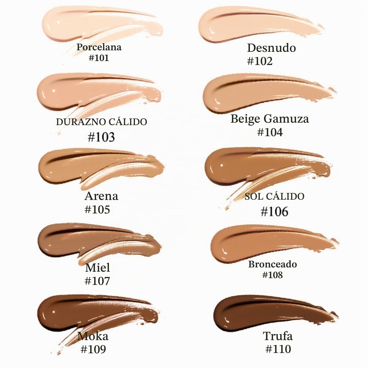 BASE DE MAQUILLAJE PHOERA FULL COVERAGE FLAWLESS SOFT MATTE 24 HR OIL CONTROL WATERPROOF 109-MOCHA PACK 2 - 4