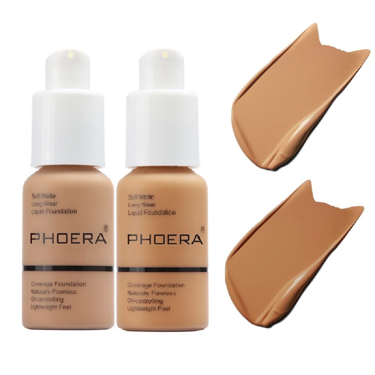 BASE DE MAQUILLAJE PHOERA PACK 2 UNIDADES TONOS 105 Y 106 - 1