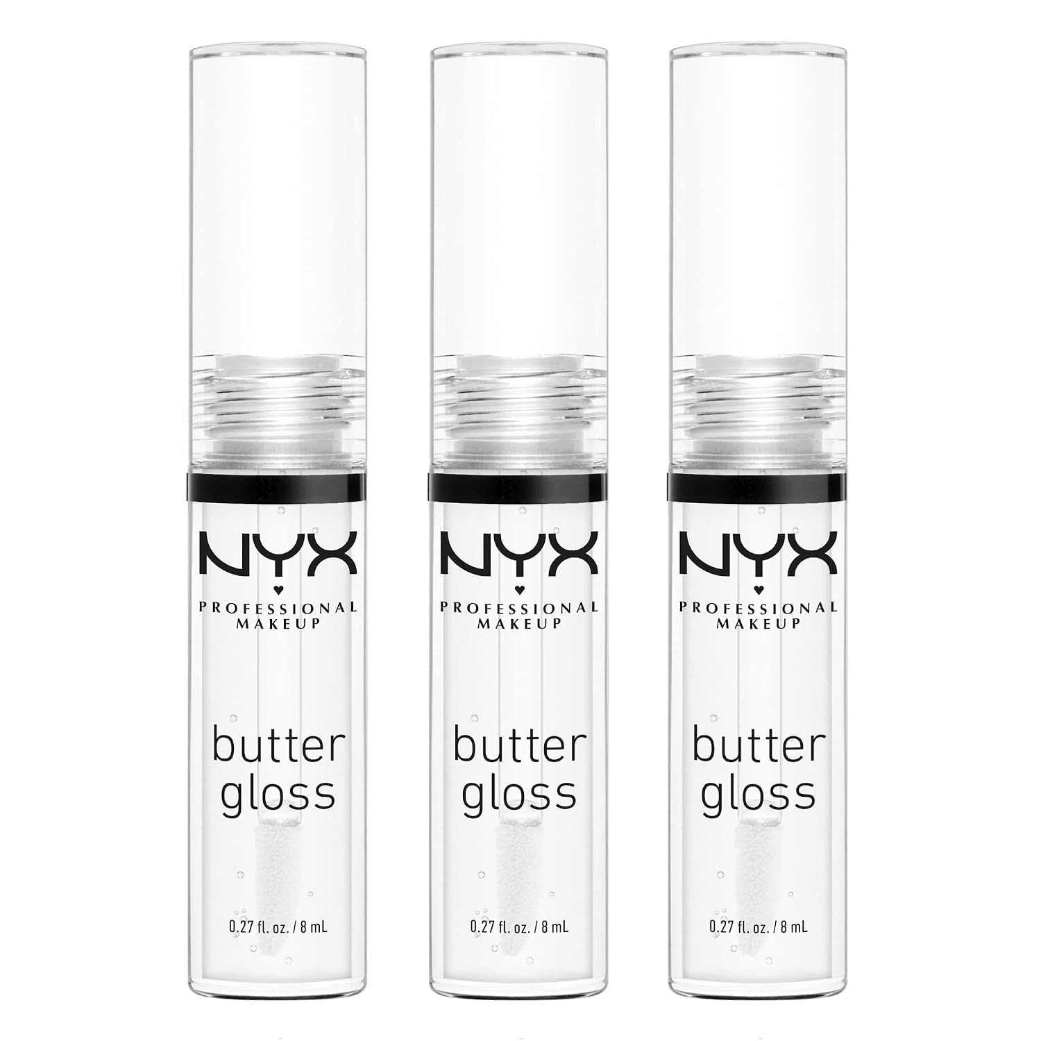 GLOSS DE LABIOS NYX PROFESSIONAL MAKEUP BUTTER GLOSS SUGAR GLASS PACK DE 3 - 1