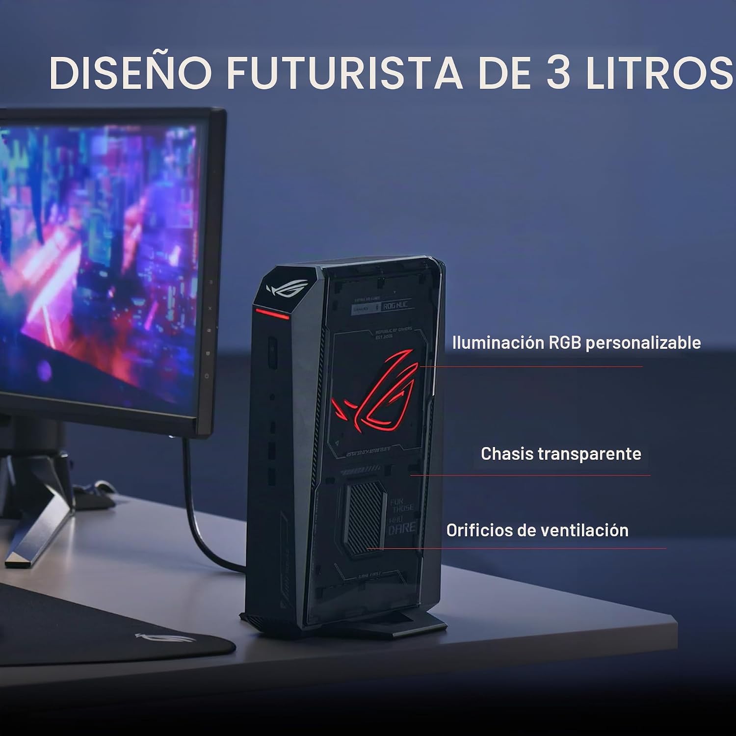MINI PC ASUS ROG NUC 2025 INTEL CORE ULTRA 7 RTX 5060 32GB DDR5 1TB SSD - 3