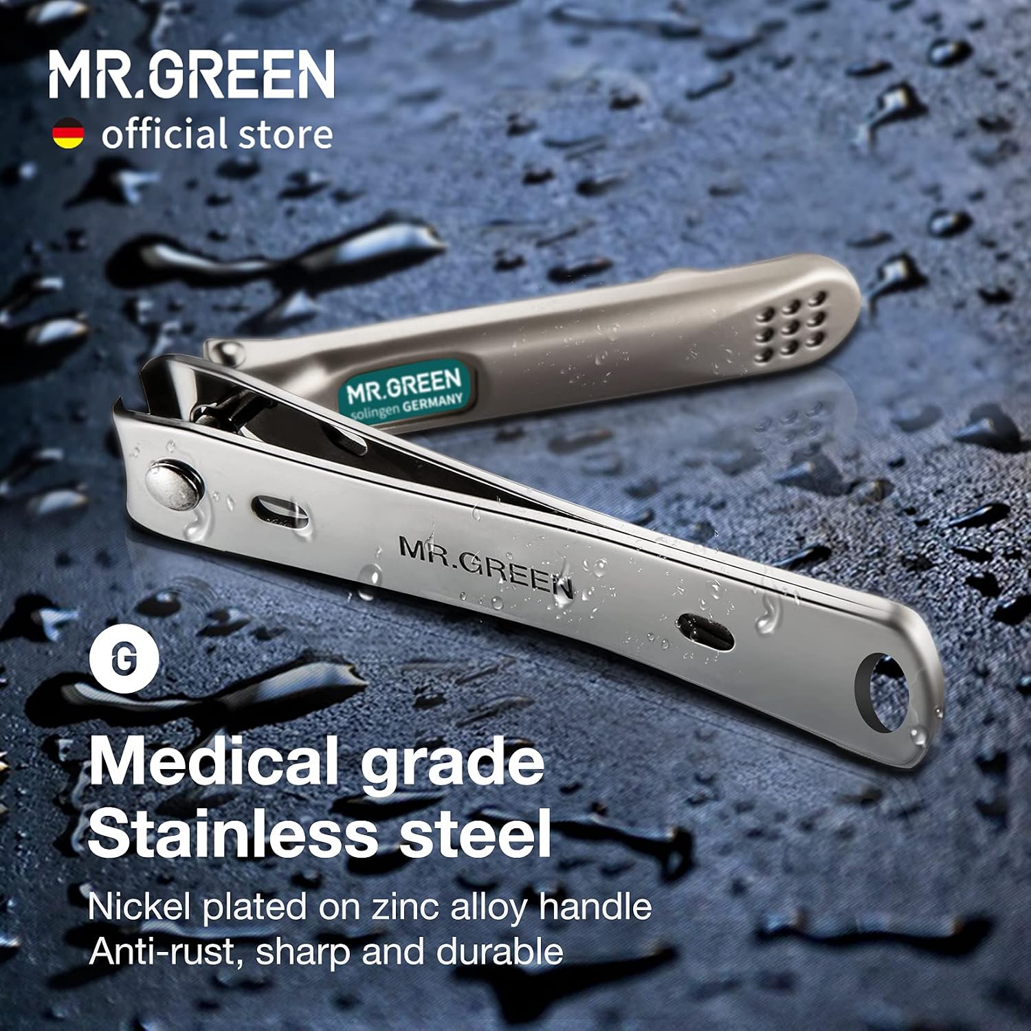 CORTAÚÑAS MR.GREEN CURVED BLADES ACERO INOXIDABLE TAMAÑO MEDIANO - 5