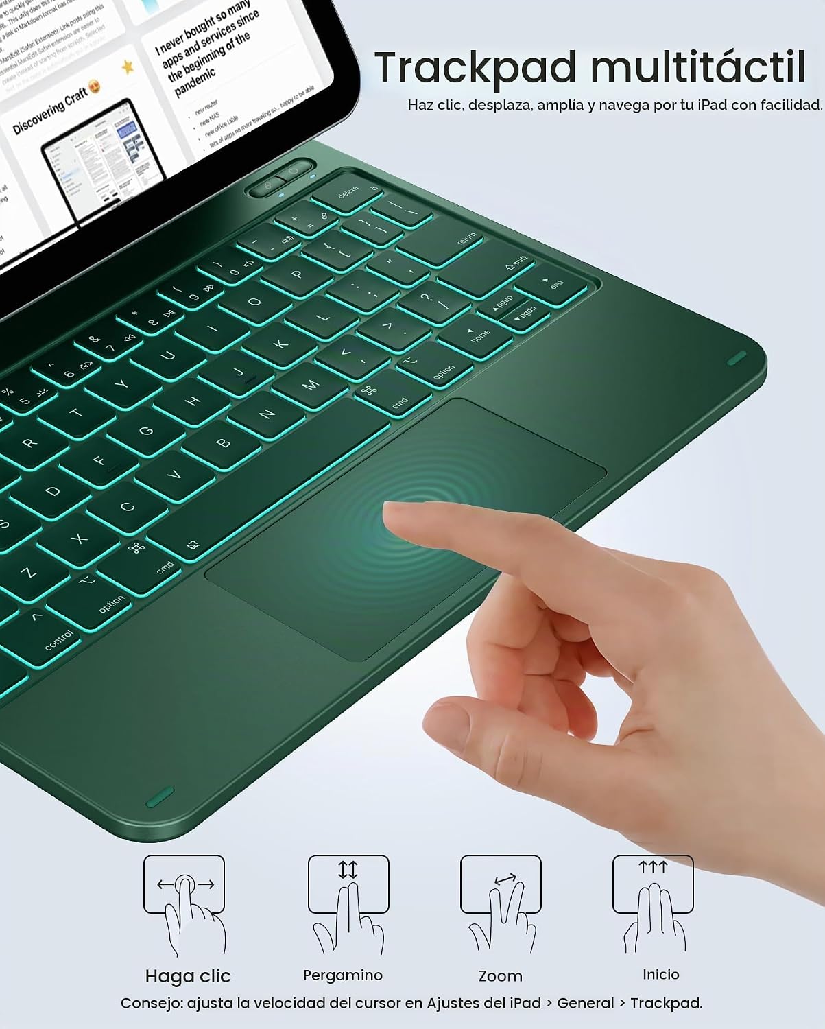 TYPECASE EDGE FUNDA CON TECLADO PARA IPAD A16 11.ª/10.ª GENERACIÓN CON SOPORTE MAGNÉTICO FLOTANTE - 5