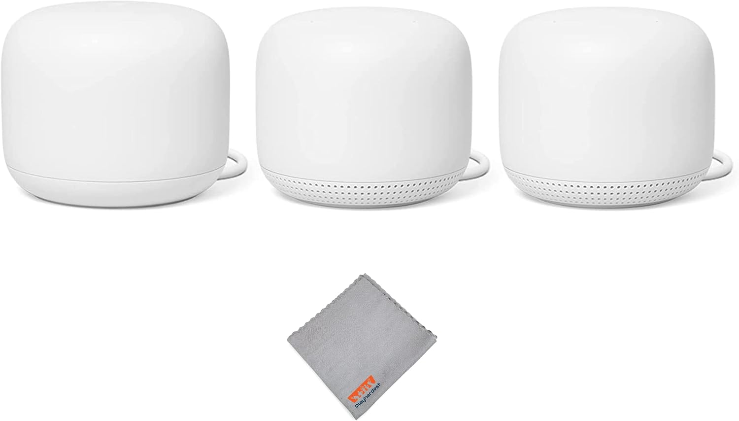 ROUTER NEST WIFI CON 2 PUNTOS DE EXTENSIÓN Y ALTAVOZ INTELIGENTE, PAQUETE DE 3 UNIDADES, COLOR BLANCO - 1