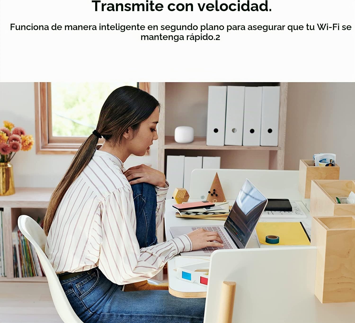 ROUTER NEST WIFI CON 2 PUNTOS DE EXTENSIÓN Y ALTAVOZ INTELIGENTE, PAQUETE DE 3 UNIDADES, COLOR BLANCO - 3