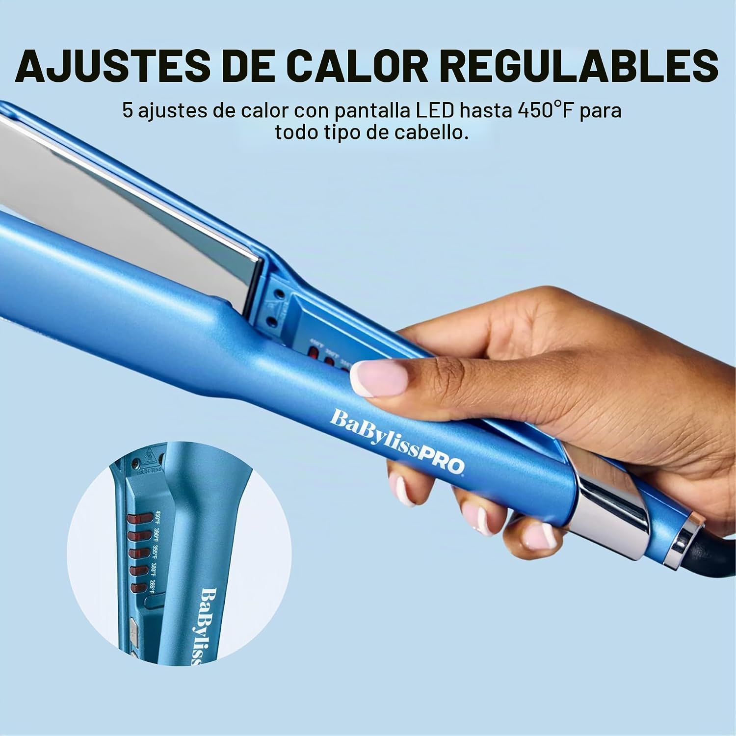 PLANCHA DE CABELLO BABYLISSPRO NANO TITANIUM ULTRA-SLEEK PARA TODOS LOS TIPOS DE CABELLO - 4