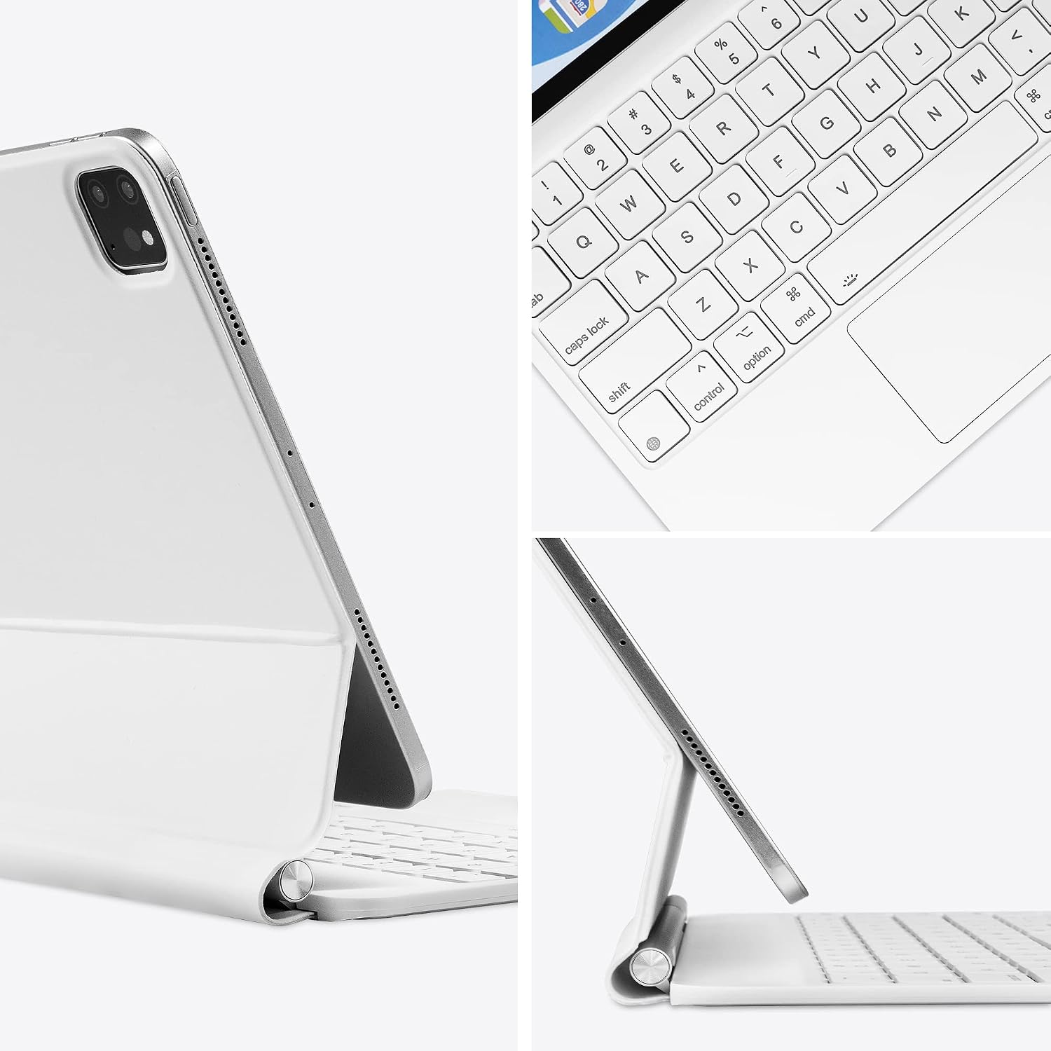 FUNDA CON TECLADO MAGIC KEYBOARD PARA IPAD PRO 11 PULGADAS M4 2024 / M5 2025 BLANCA - 5