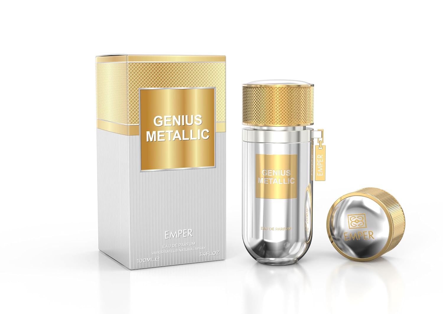 PERFUME EMPER GENIUS METALLIC PARA HOMBRE 100ML - 1