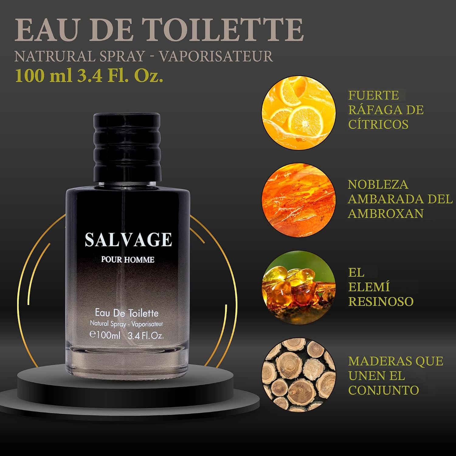 PERFUME NOVOGLOW SALVAGE FOR MEN EAU DE TOILETTE 3.4 OZ - 2