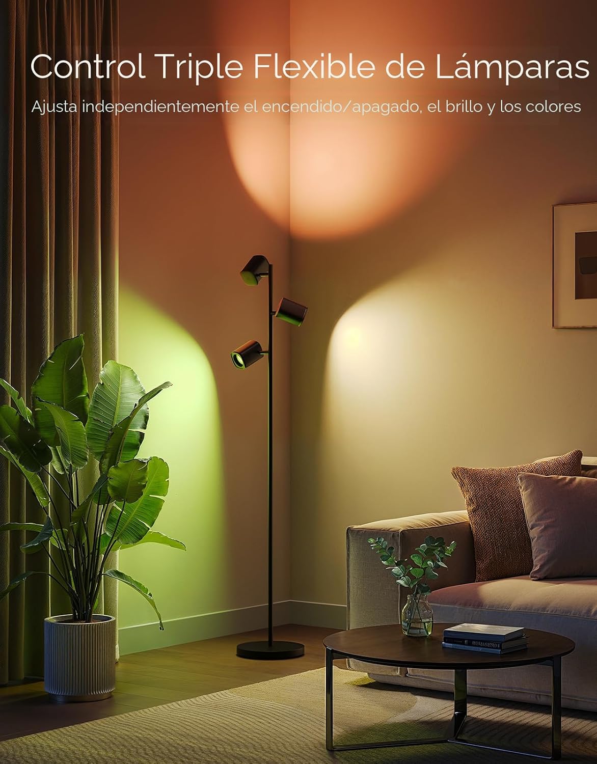 LÁMPARA DE PIE GOVEE TREE CON 3 BRAZOS ROTABLES COMPATIBLE CON MATTER - 2