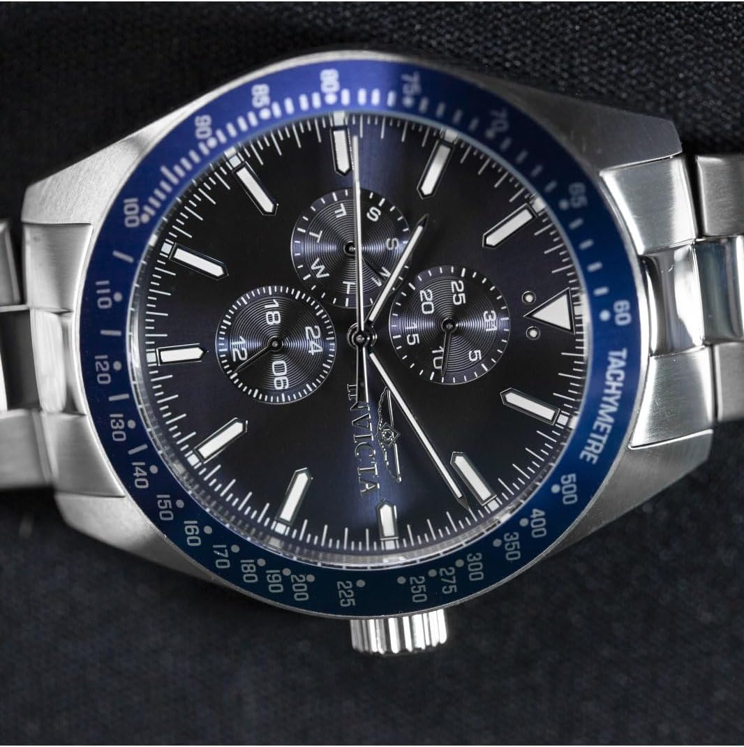 RELOJ INVICTA AVIATOR HOMBRE 45MM ACERO INOXIDABLE ESFERA AZUL VH67 QUARTZ - 3