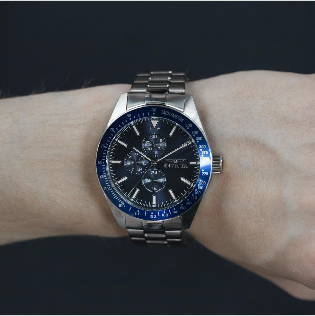 RELOJ INVICTA AVIATOR HOMBRE 45MM ACERO INOXIDABLE ESFERA AZUL VH67 QUARTZ - 5