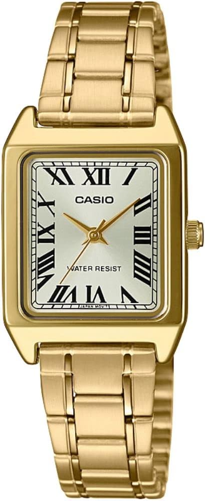 RELOJ CASIO LTP-V007G-9B RECTANGULAR DORADO ACERO INOXIDABLE MUJER - 1