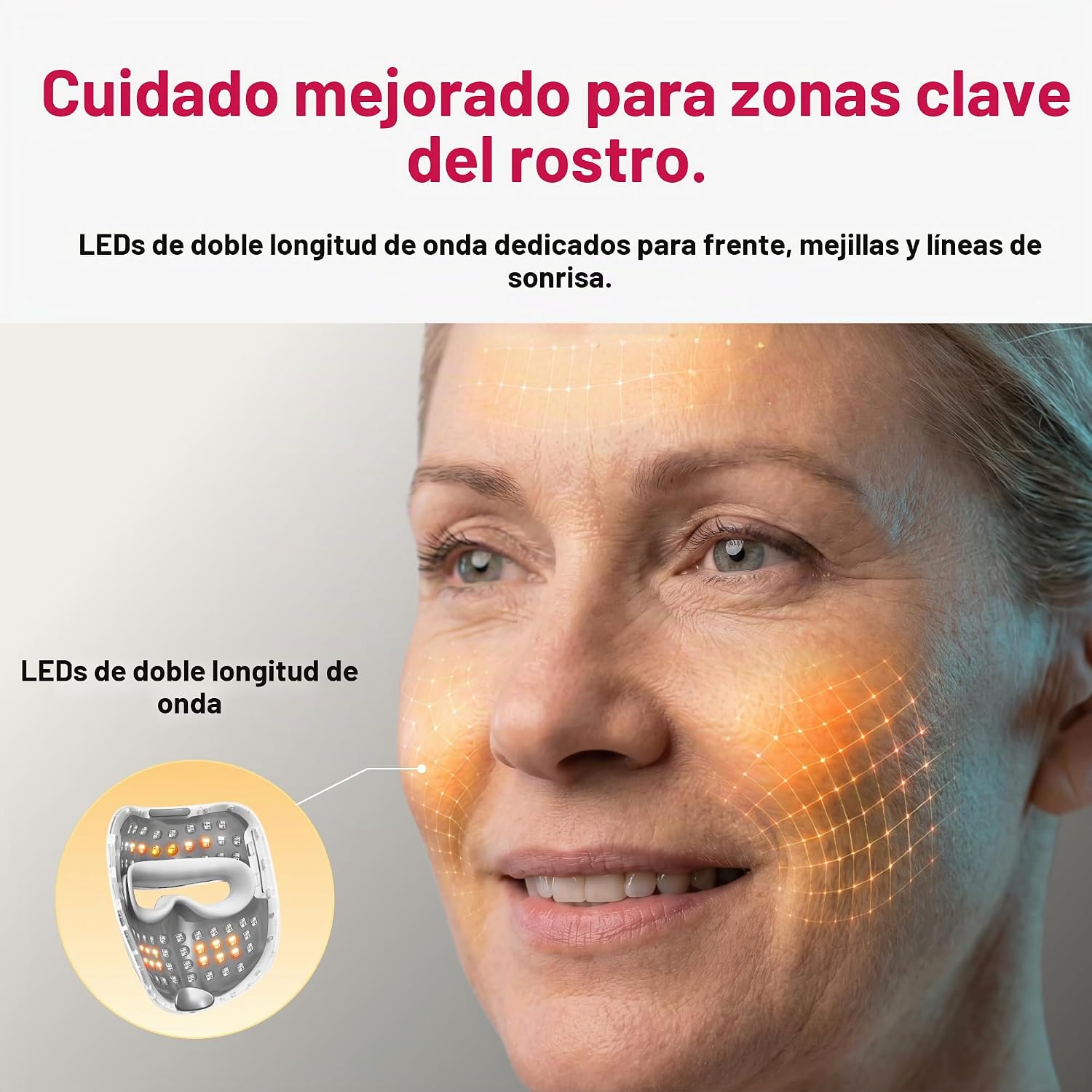 MÁSCARA DE FOTOTERAPIA ULIKE REGLOW LED PARA ROSTRO CON COBERTURA 360° - 3