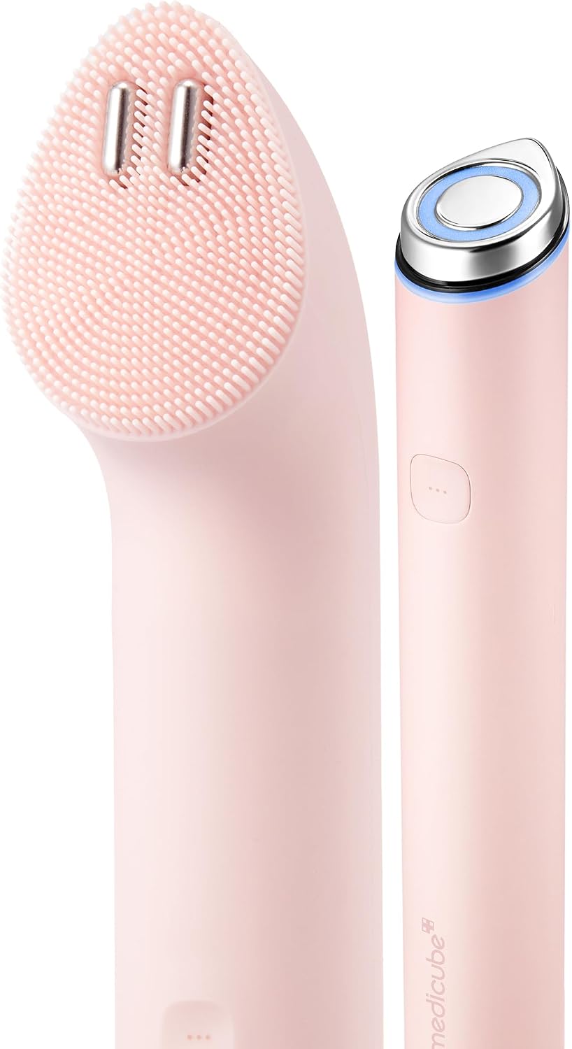 DISPOSITIVO DE LIMPIEZA FACIAL MEDICUBE MINI BOOSTER PRO PLUS CON CABEZAL DE LIMPIEZA, ROSA - 1