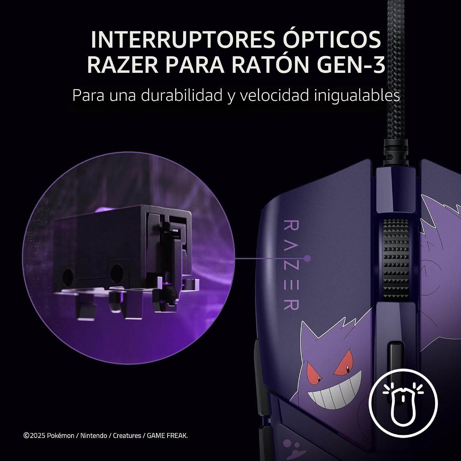 MOUSE GAMER RAZER COBRA WIRED EDICIÓN GENGAR 58G - 3