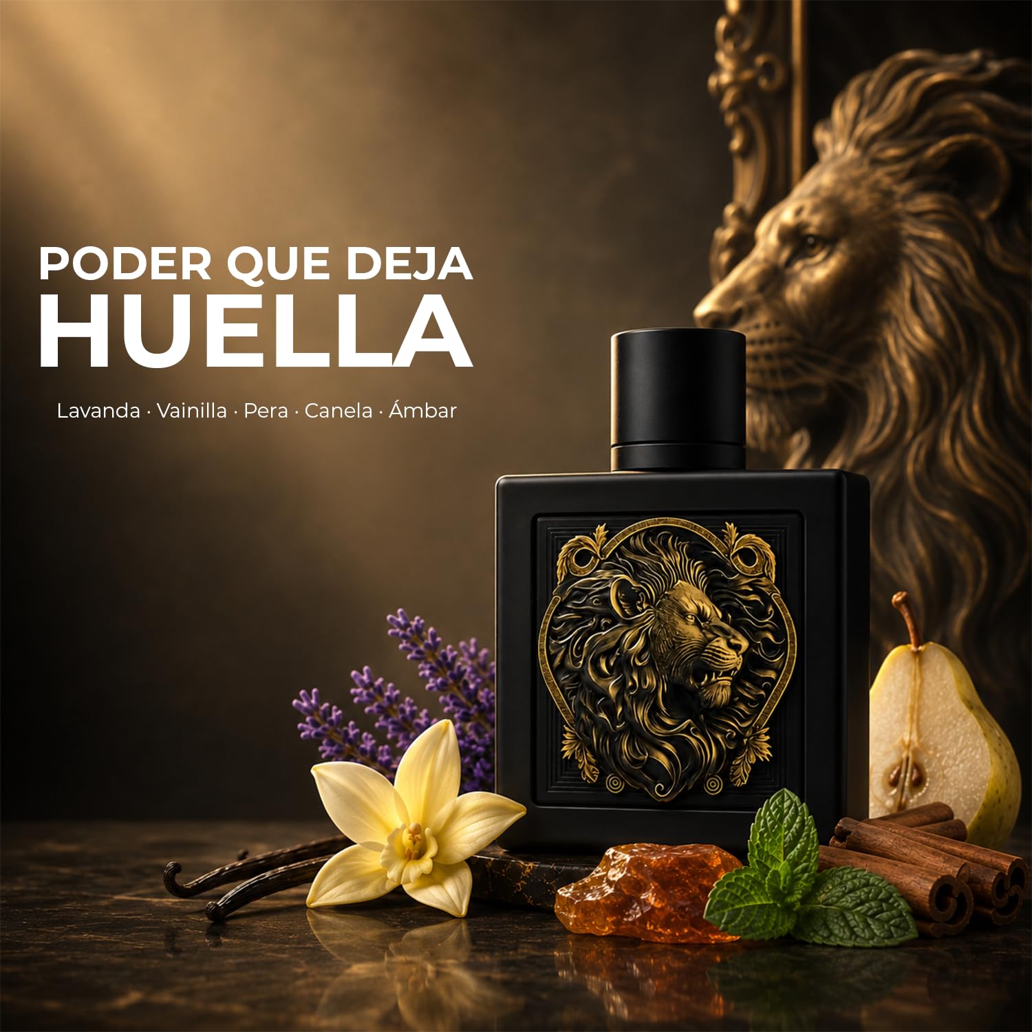 PERFUME RAYHAAN LION EAU DE PARFUM SPRAY PARA HOMBRE 3.4 OZ - 4