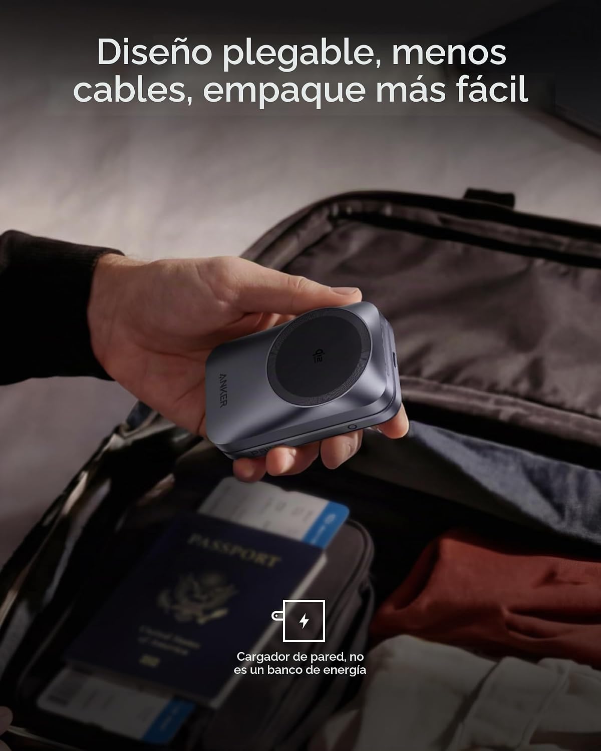 CARGADOR INALÁMBRICO ANKER PRIME 25W QI2.2 PLEGABLE 3 EN 1 MAGSAFE - 4