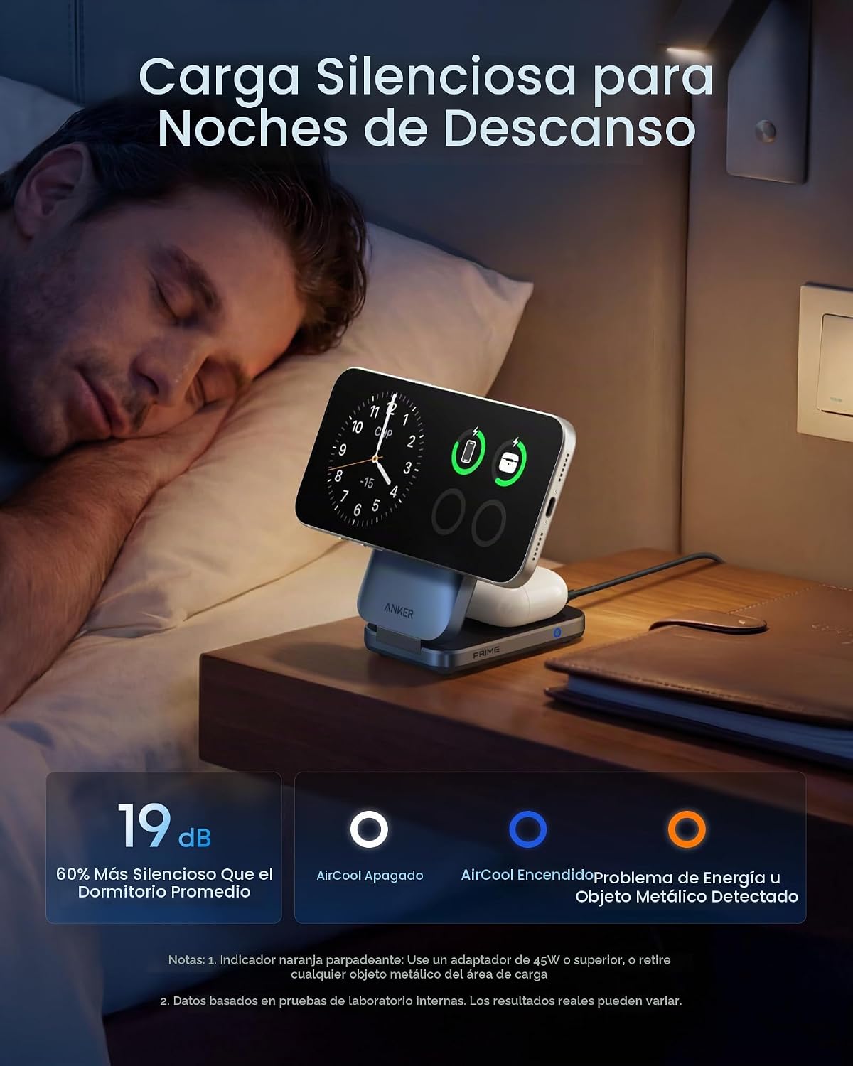 CARGADOR INALÁMBRICO ANKER PRIME 25W QI2.2 PLEGABLE 3 EN 1 MAGSAFE - 5
