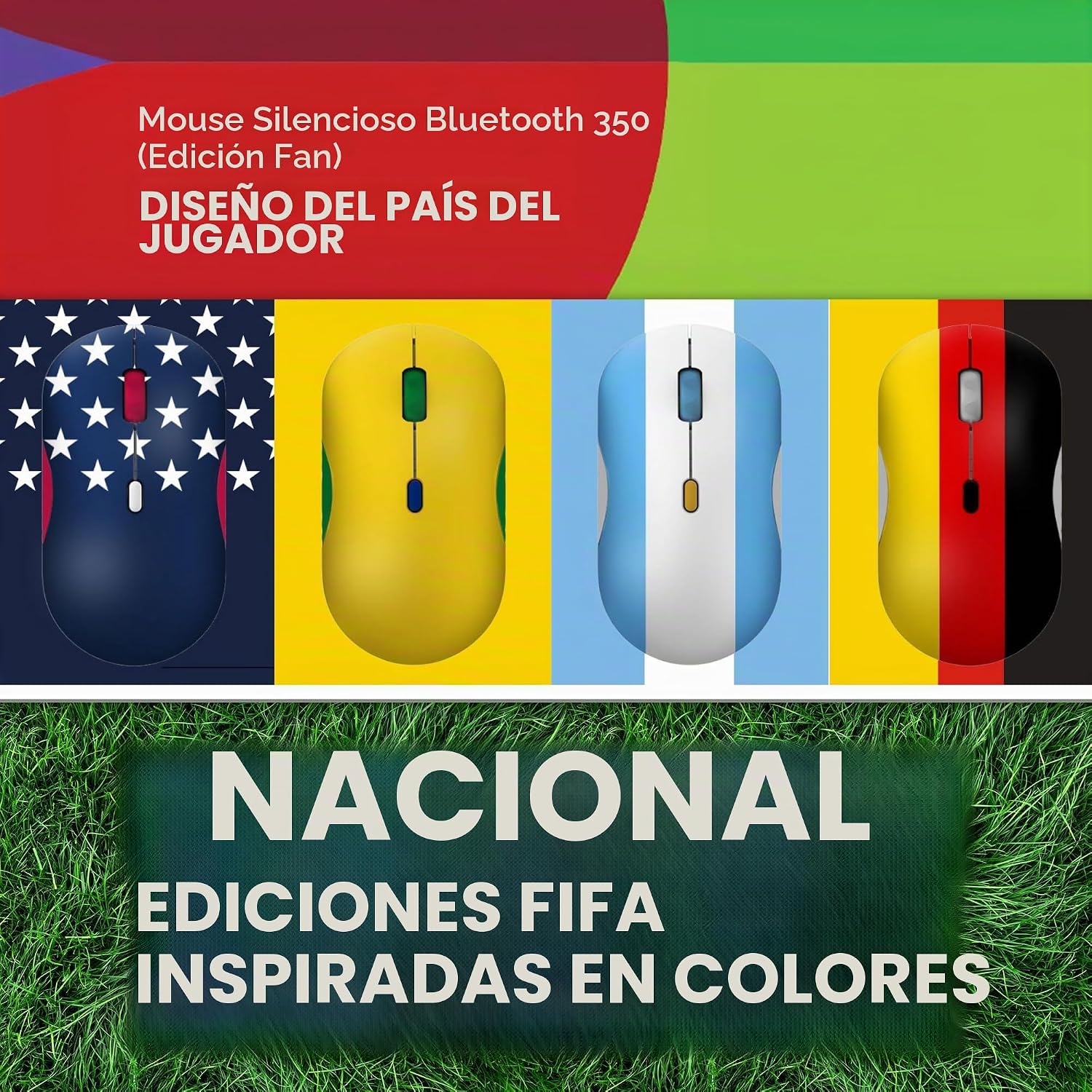 MOUSE LENOVO 350 BLUETOOTH SILENT FAN EDITION BANDERA ALEMANIA - 2