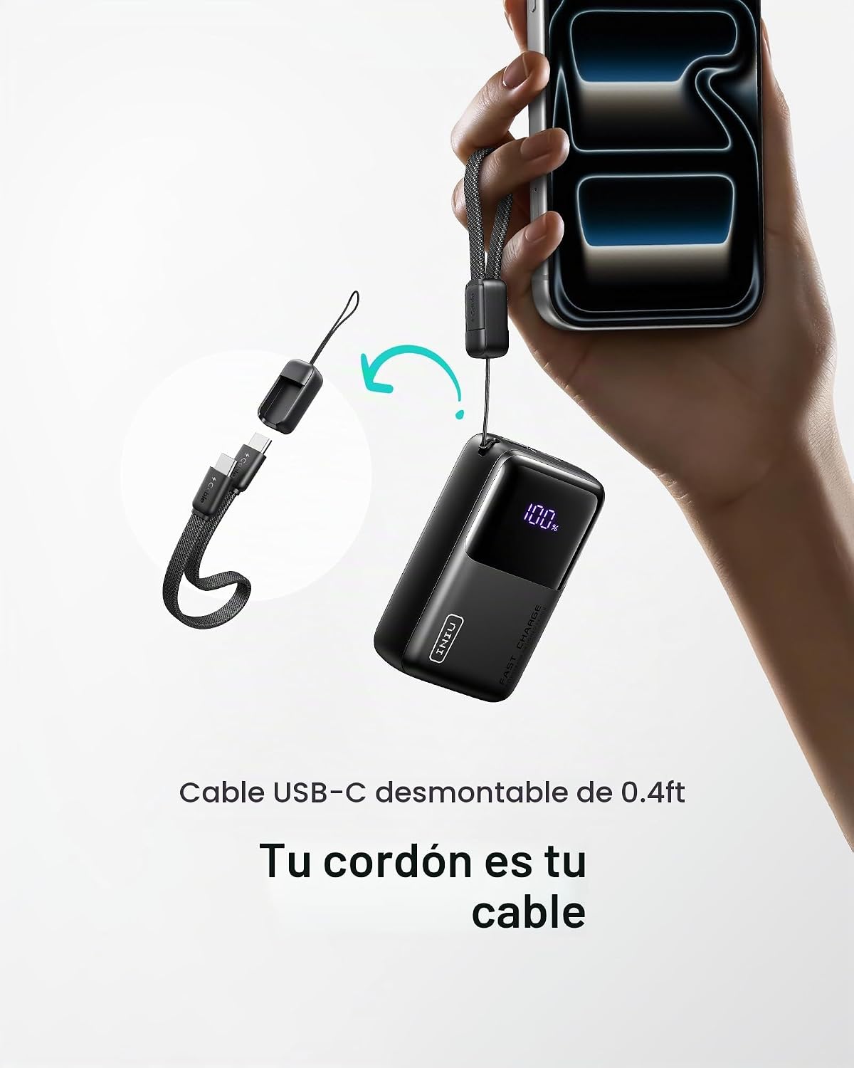 BATERÍA EXTERNA INIU MINI 10000MAH CARGA RÁPIDA 45W - 5