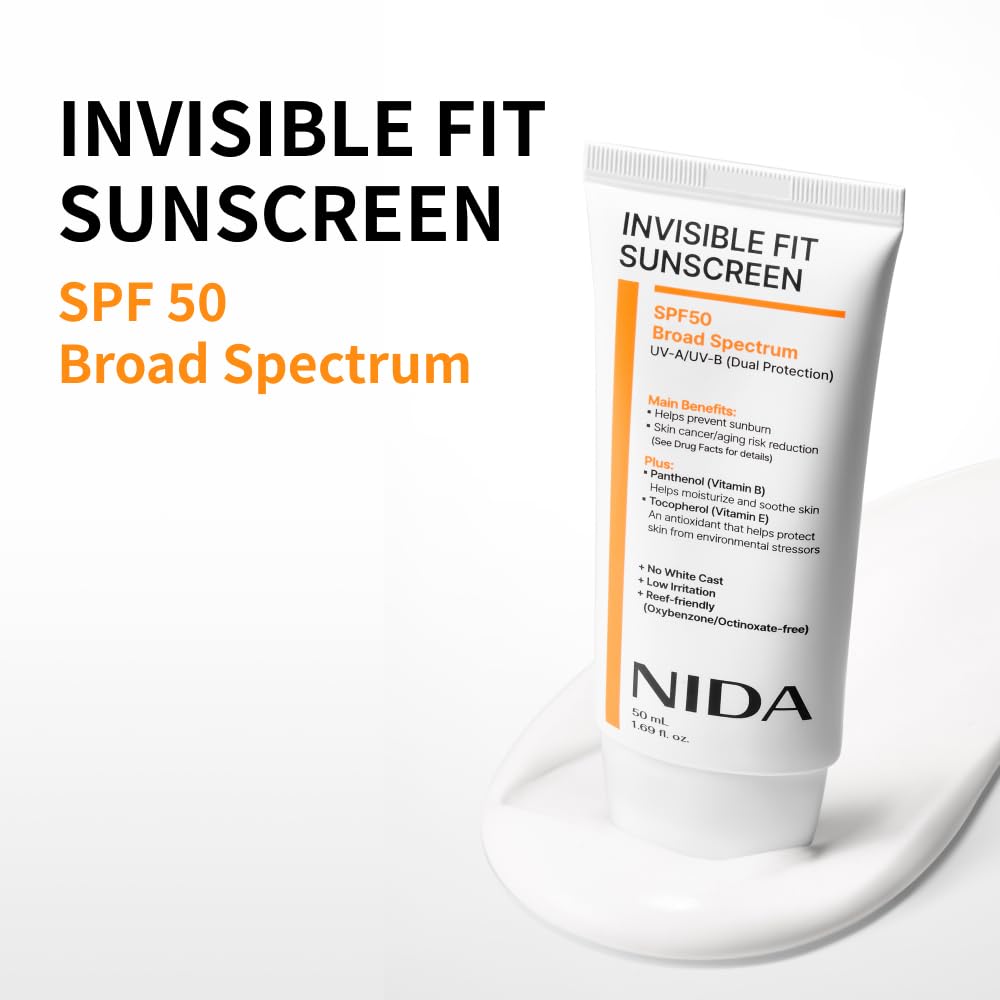 PROTECTOR SOLAR NIDA INVISIBLE FIT SPF 50 BROAD SPECTRUM 50ML - 2