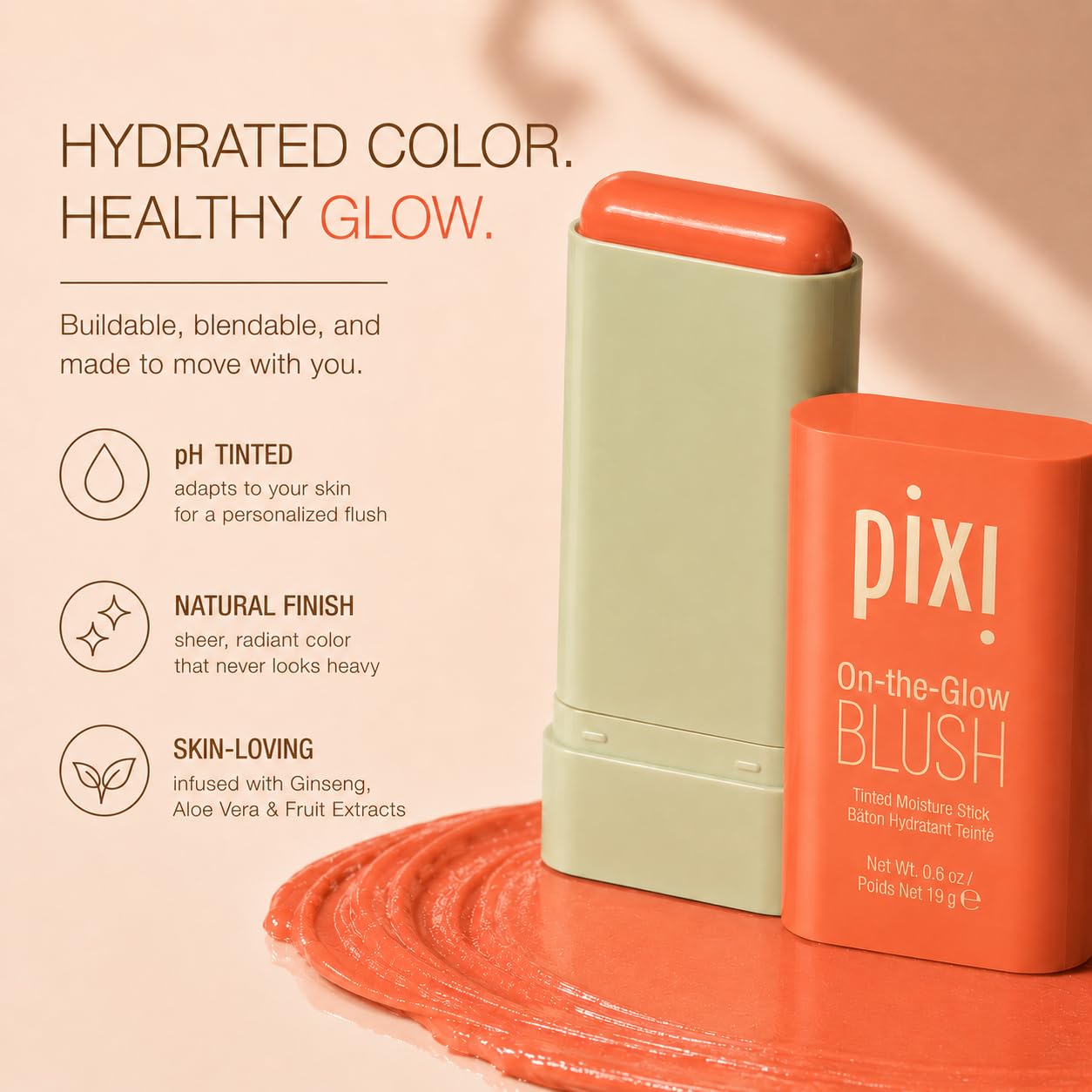 RUBOR EN BARRA PIXI ON-THE-GLOW CREAM BLUSH STICK JUICY - 3