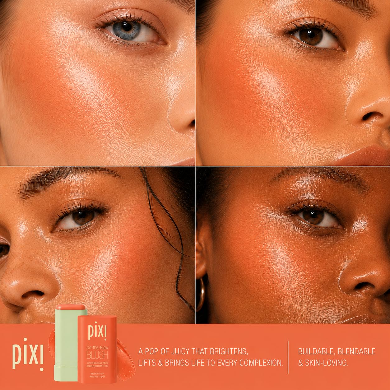 RUBOR EN BARRA PIXI ON-THE-GLOW CREAM BLUSH STICK JUICY - 4