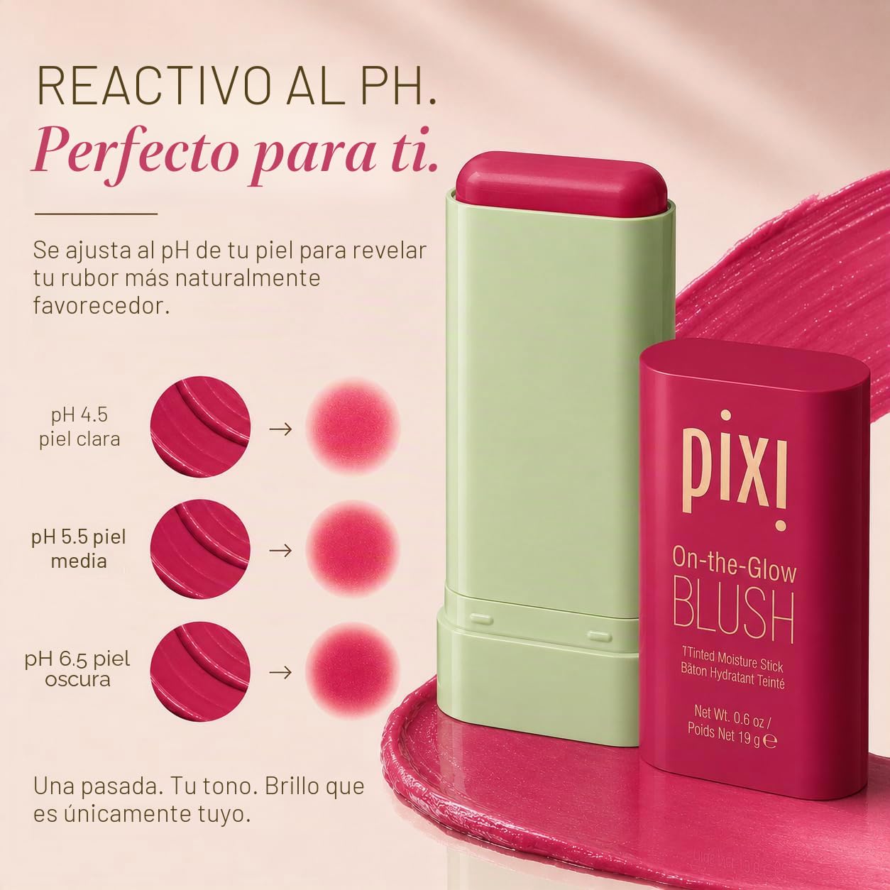RUBOR EN BARRA PIXI ON-THE-GLOW CREAM BLUSH STICK RUBY ACABADO DEWY - 5