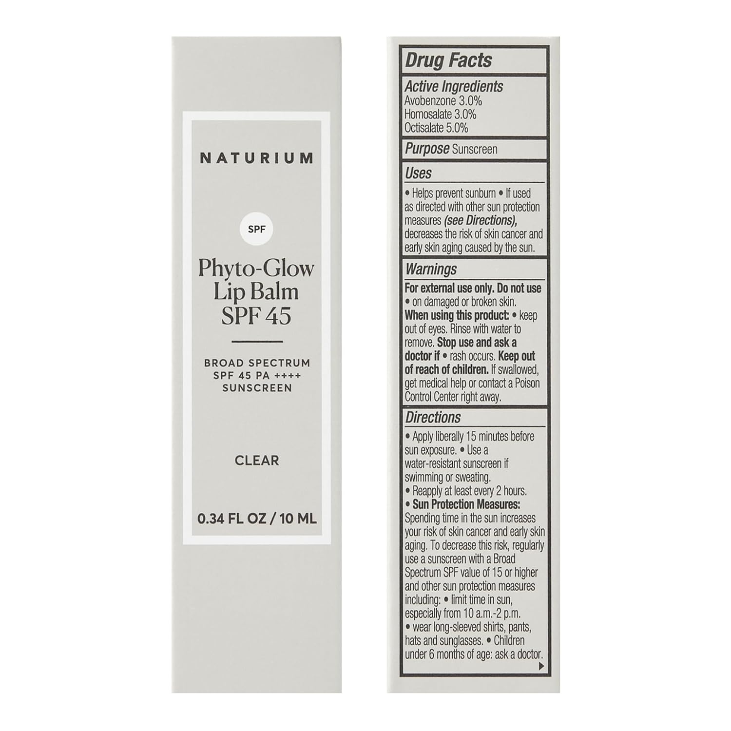 BÁLSAMO LABIAL NATURIUM PHYTO-GLOW SPF 45 TRANSPARENTE 10 ML - 3