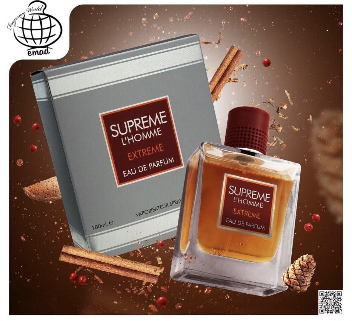 PERFUME FRAGRANCE WORLD SUPREME L'HOMME EXTREME EAU DE PARFUM 3.4 OZ - 2