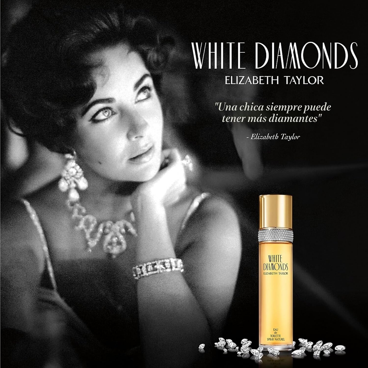 PERFUME ELIZABETH TAYLOR WHITE DIAMONDS EAU DE TOILETTE PARA MUJER 15 ML - 4