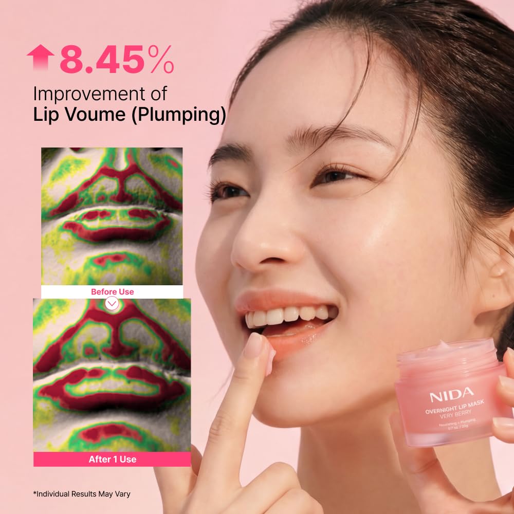 MASCARILLA DE LABIOS NIDA OVERNIGHT LIP MASK VERY BERRY 20G - 3