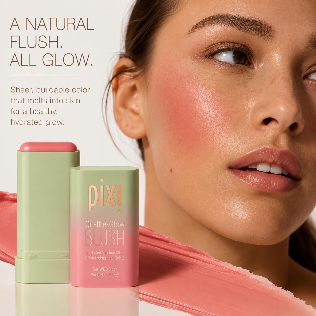 RUBOR EN BARRA PIXI ON-THE-GLOW CREAM BLUSH STICK CHEEKTONE - 2