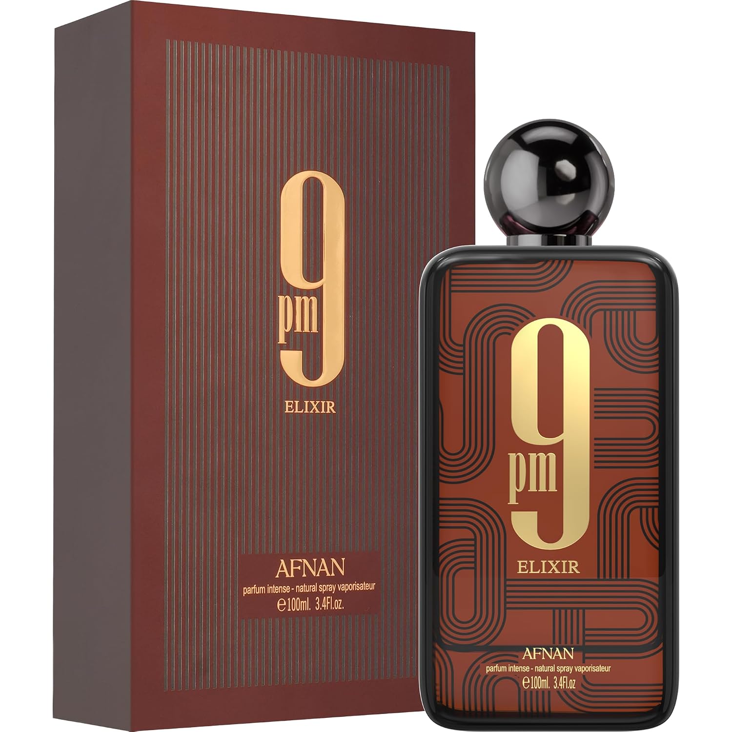 PERFUME AFNAN 9 PM ELIXIR UNISEX EXTRAIT DE PARFUM 3.4 FL. OZ - 2