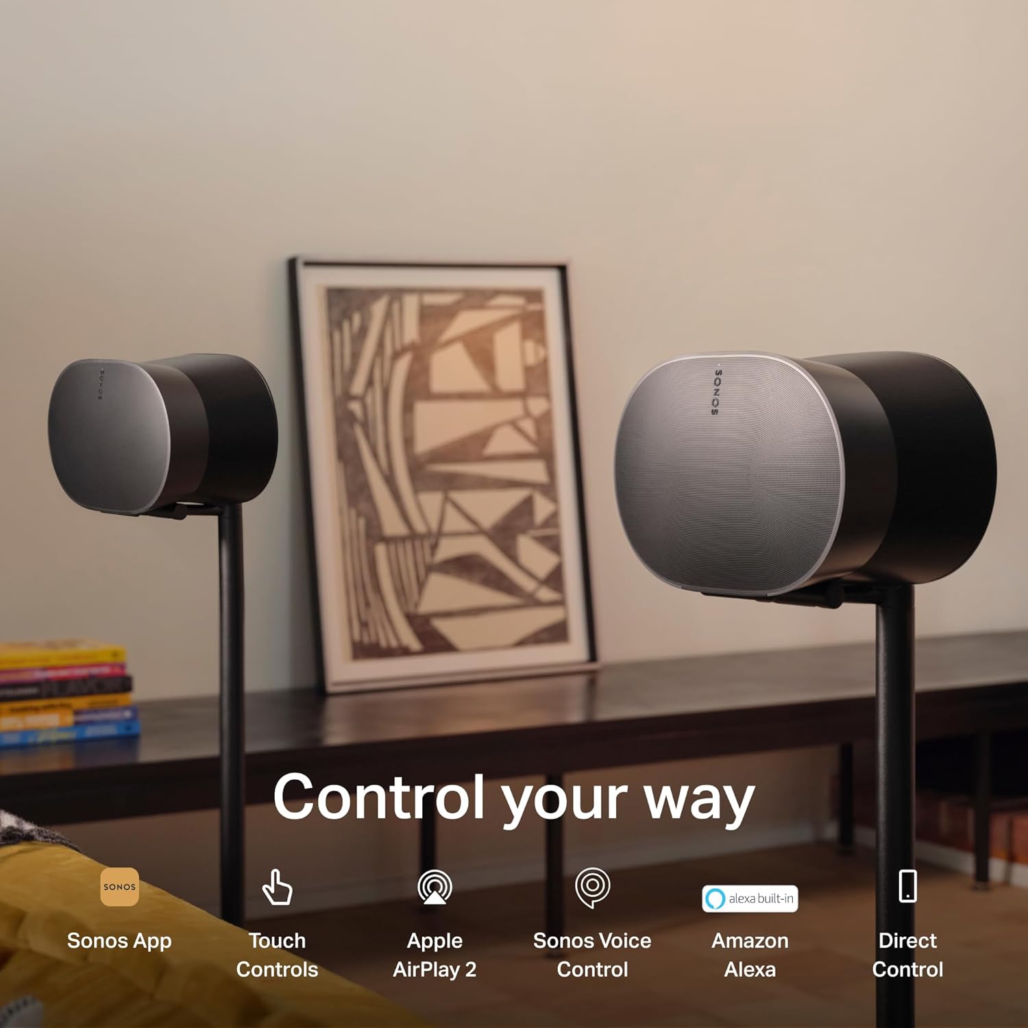 PARLANTE SONOS ERA 300 WIRELESS SMART SPEAKER DOLBY ATMOS NEGRO PACK DE 2 - 5