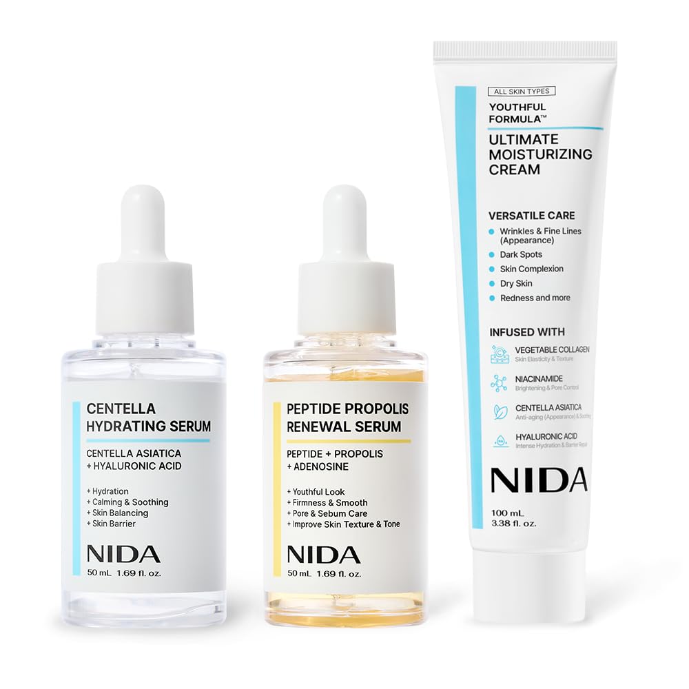 SET NIDA YOUTHFUL GLASS SKIN CON CREMA HIDRATANTE Y SERUMS - 1