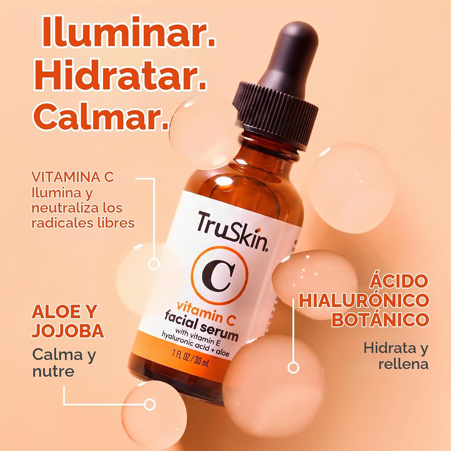 SERUM FACIAL VITAMINA C TRUSKIN CON ÁCIDO HIALURÓNICO 30ML - 2