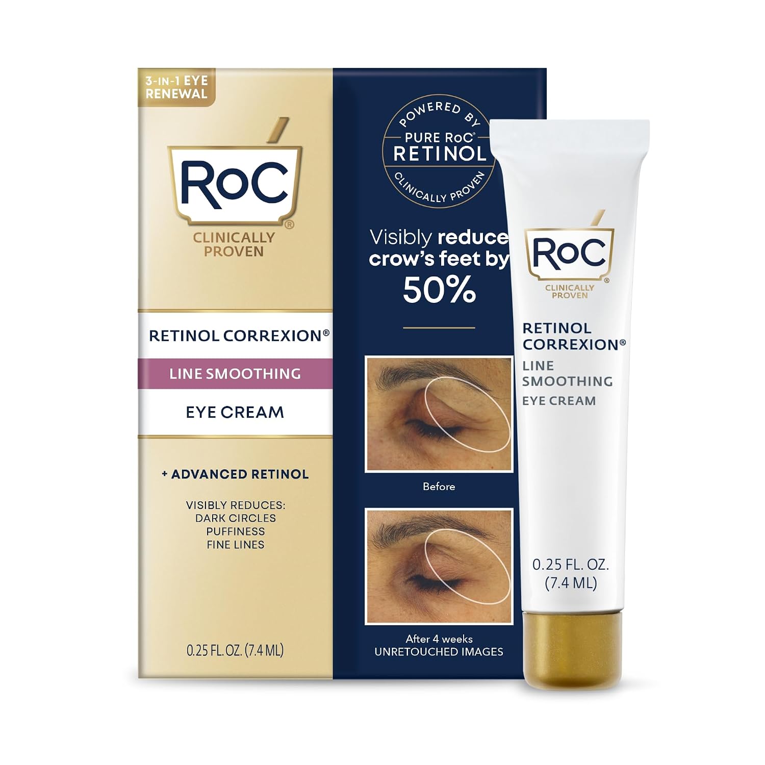 CREMA PARA CONTORNO DE OJOS ROC RETINOL CORREXION MINI 0.25 OZ - 2