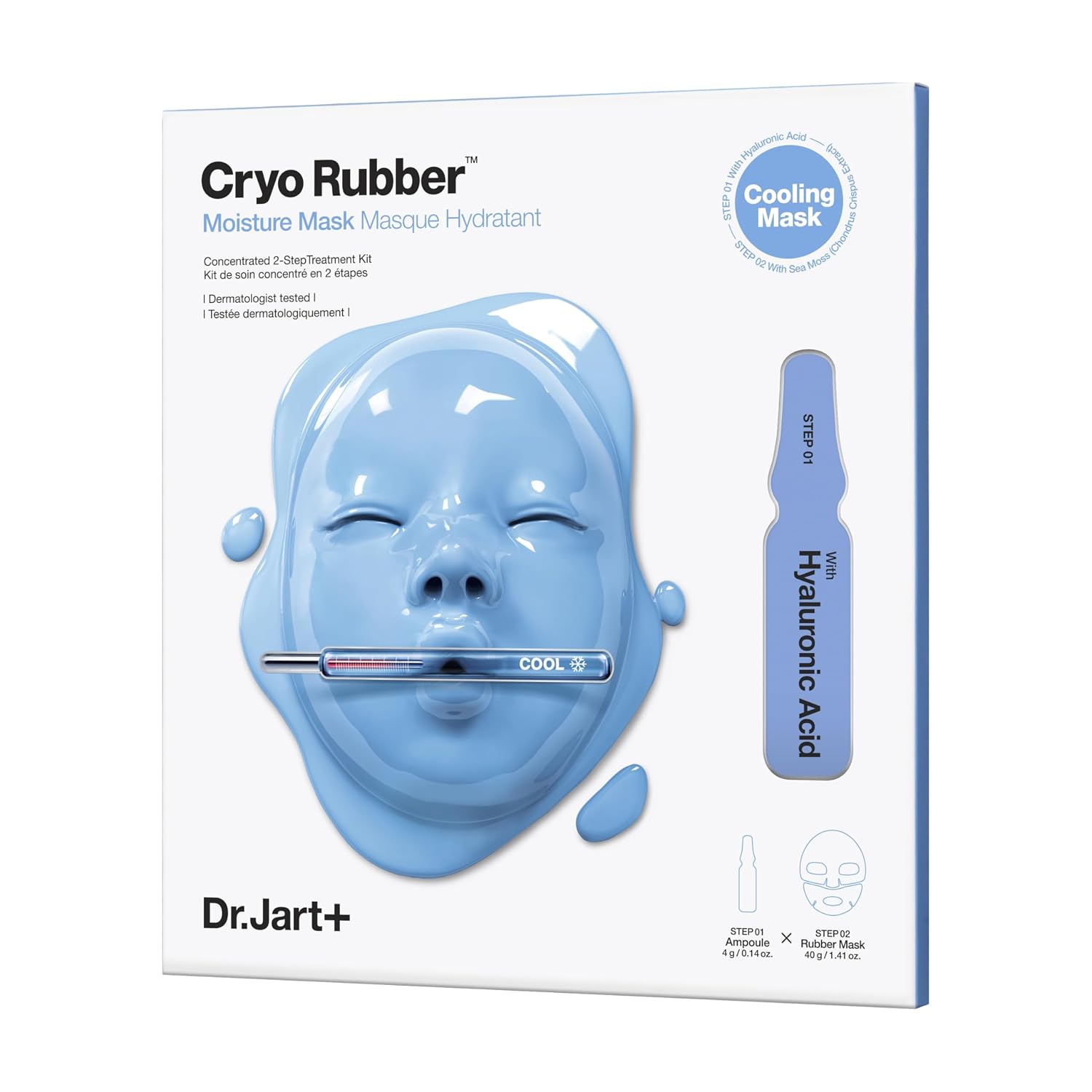 MASCARILLA FACIAL DR.JART+ CRYO RUBBER REFRESCANTE CON AMPOLETA TAMAÑO VIAJE - 1